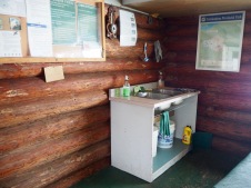Clean-up facilities at cabin