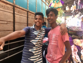 Friendly youths in Colombo